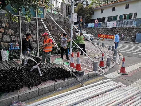 喜有沃深圳市福田區市政304不銹鋼管護欄換新項目